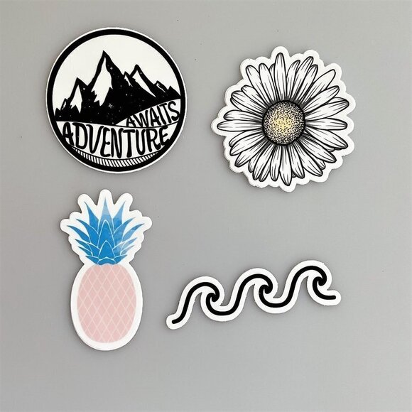 NEW OCEAN VINYL DECAL STICKER SET OF 4 - Picture 1 of 8